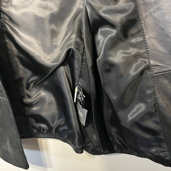 Bromley Collection Jacket Fashion Leather Black Blazer Evening Office Stitched S - Picture 6 of 8